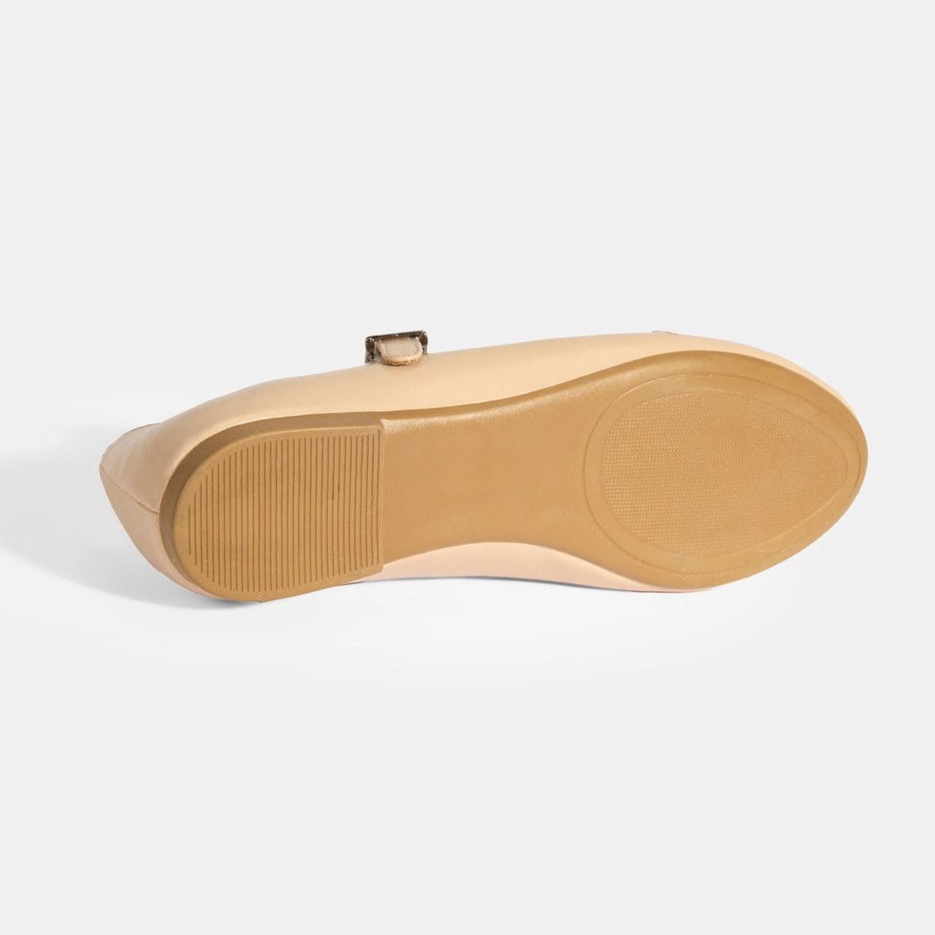 Kadın Ten Deri Mary Jane Babet