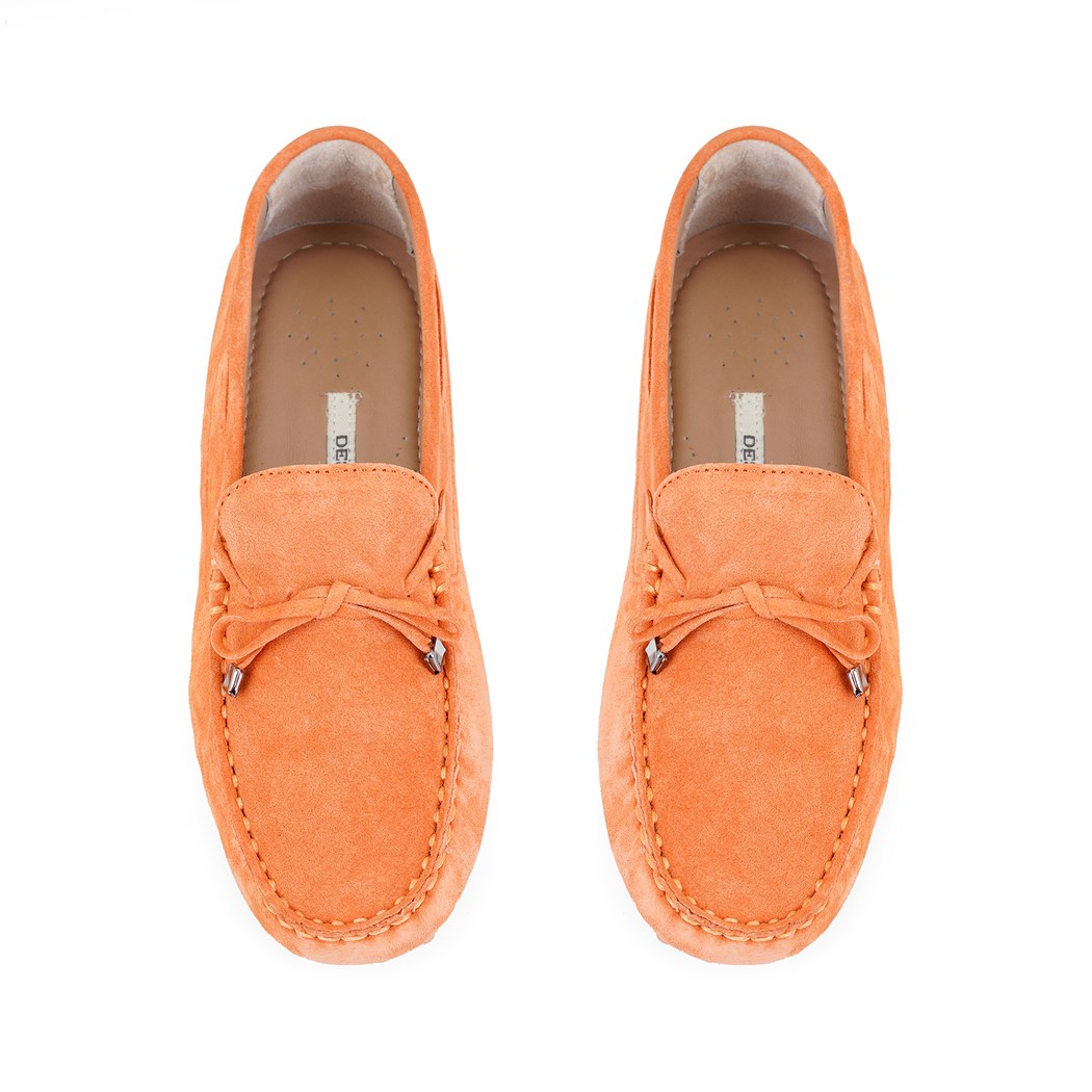 Kadın Turuncu Deri Loafer