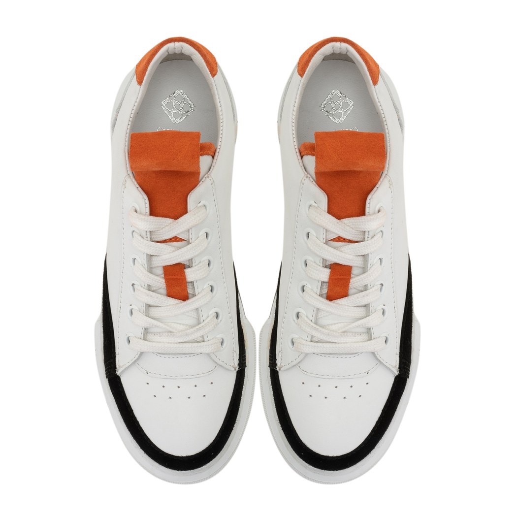 Kadın Turuncu Deri Spor Ayakkabı