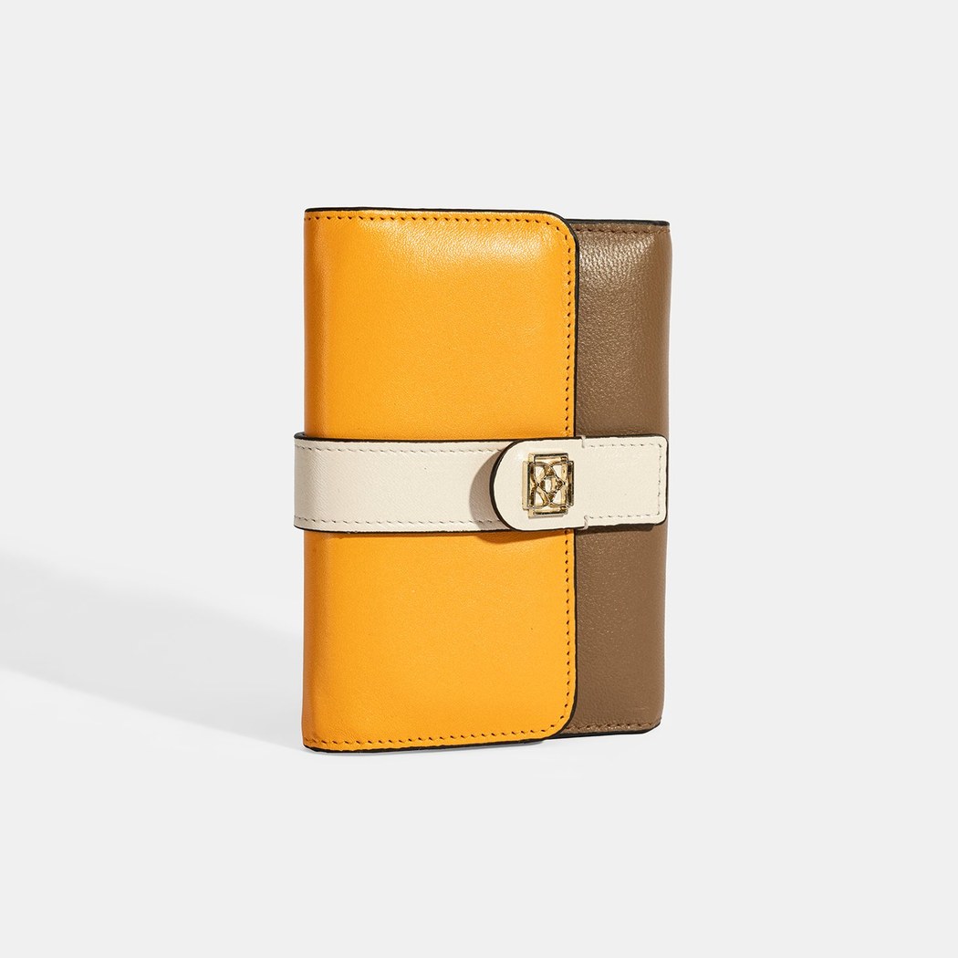 Kadın Turuncu / Kahve Deri Cüzdan