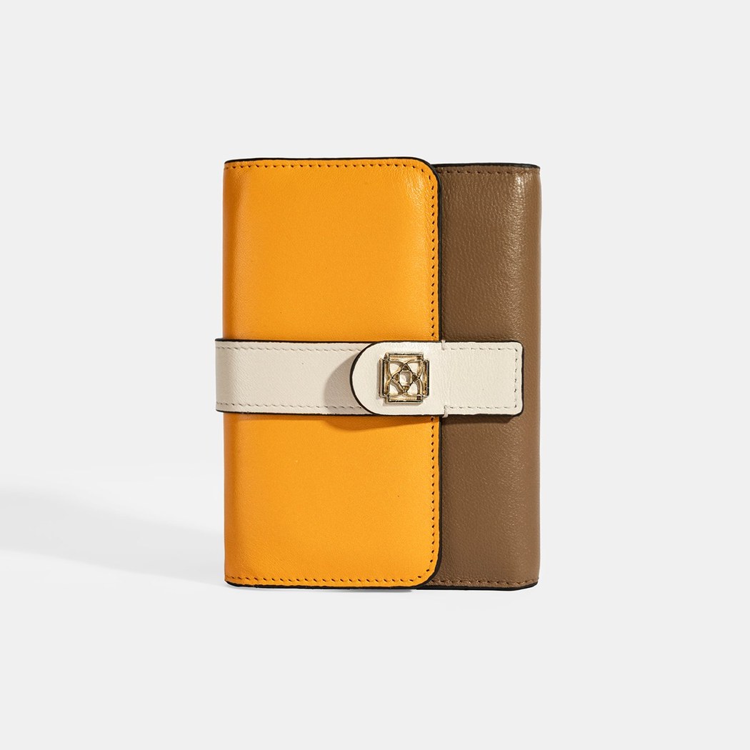 Kadın Turuncu / Kahve Deri Cüzdan