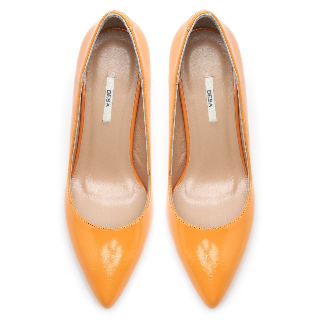 Kadın Turuncu Rugan Klasik Ayakkabı