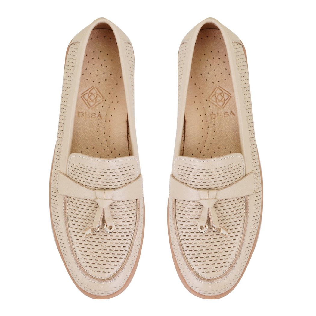 Kadın Vizon Deri Loafer