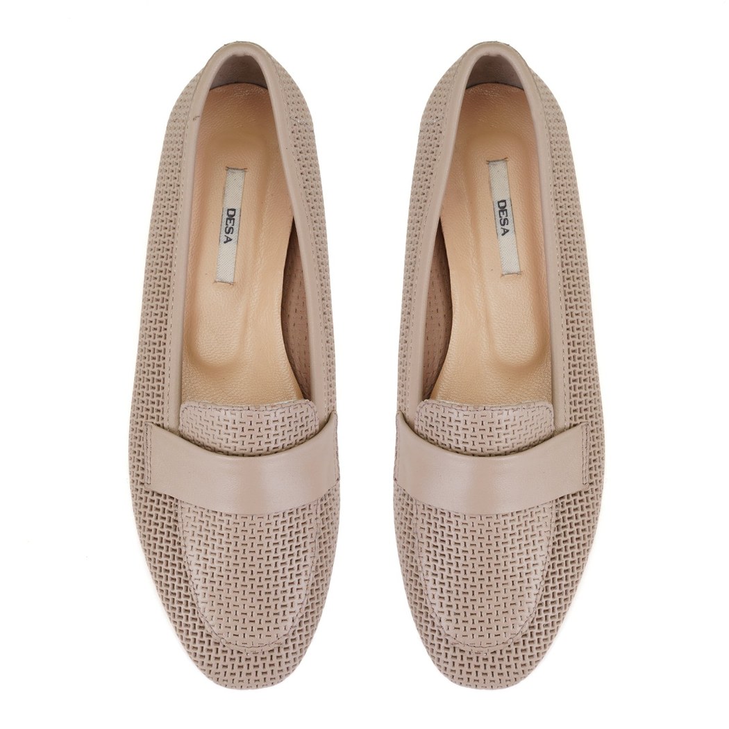 Kadın Vizon Deri Loafer