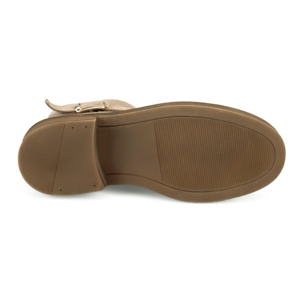 Kadın Vizon Kemer Aksesuarlı Süet Bot