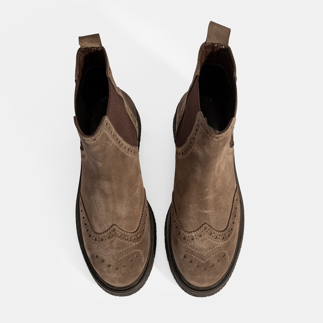 Kadın Vizon Lastikli Süet Chelsea Bot