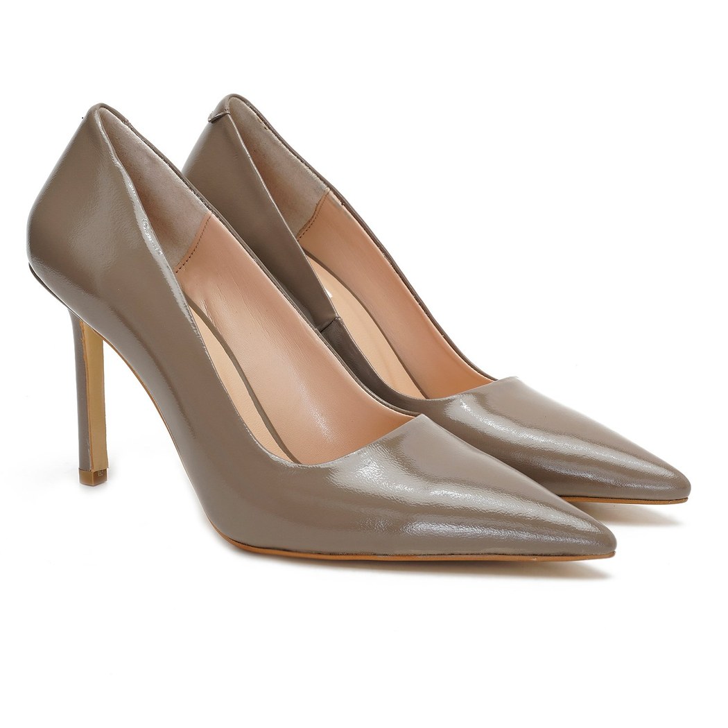 Kadın Vizon Rugan Deri Stiletto