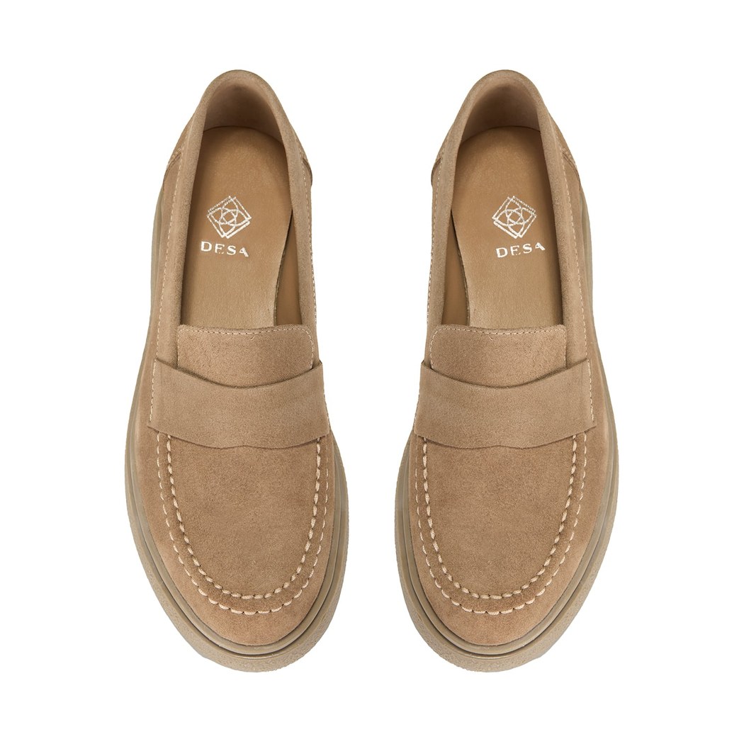 Kadın Vizon Süet Deri Loafer