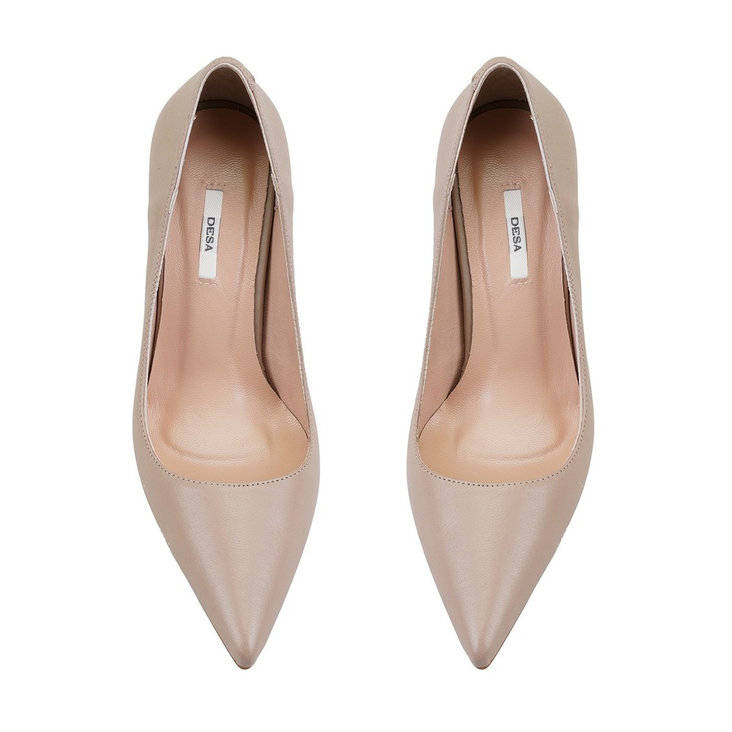 Kadın Vizon Topuklu Deri Klasik Ayakkabı