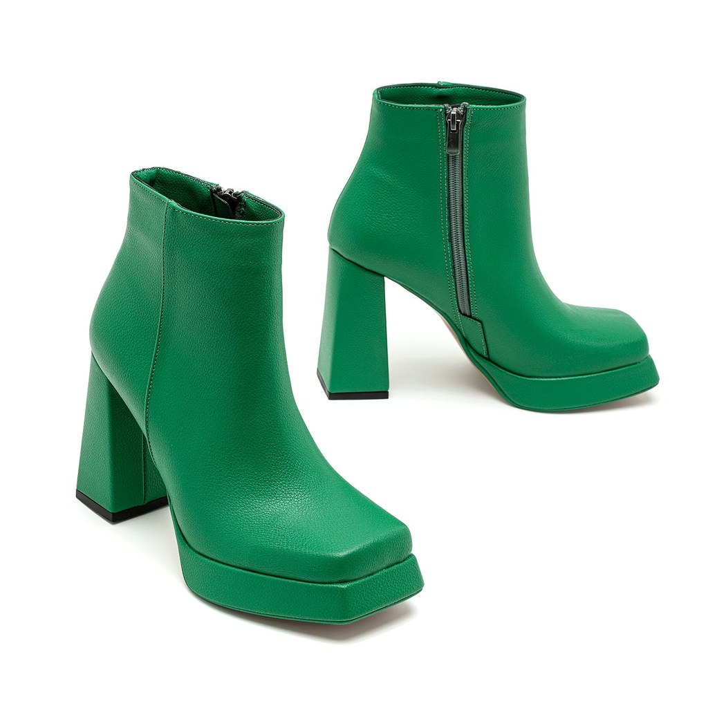 Kadın Yeşil Platform Topuklu Bot
