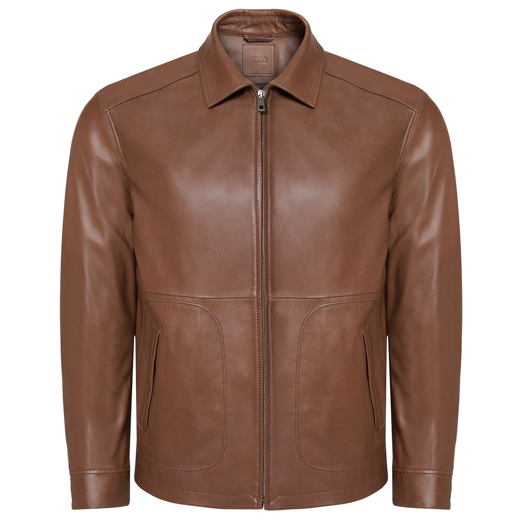 Kahve Bell Erkek Deri Gömlek