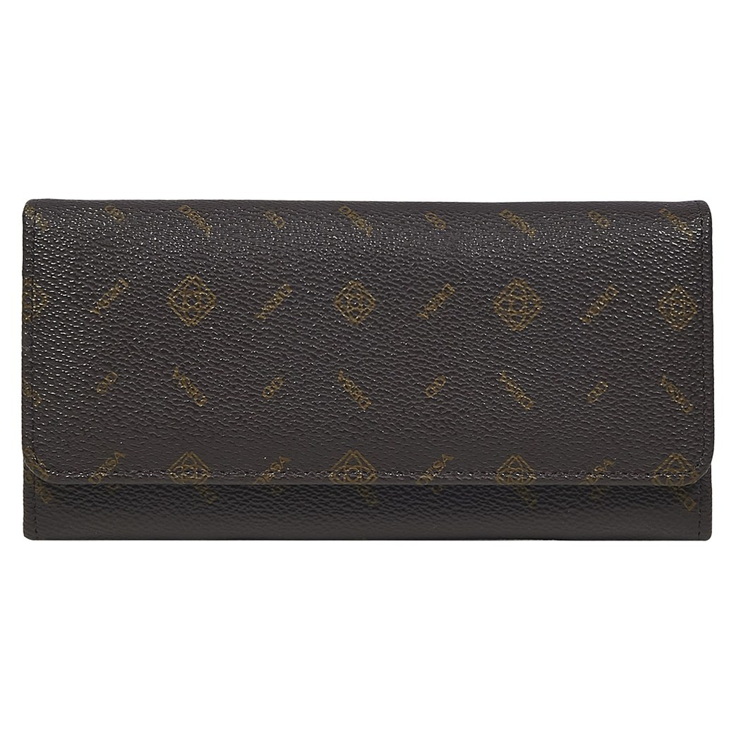 Kahve Belle Monogram Kadın Cüzdan