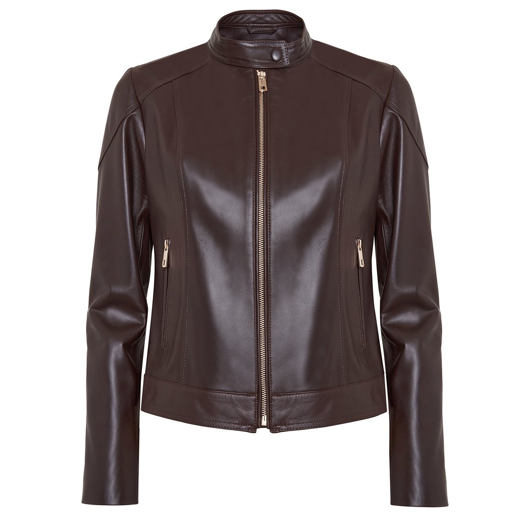 Kahve Carlina Kadın Deri Mont