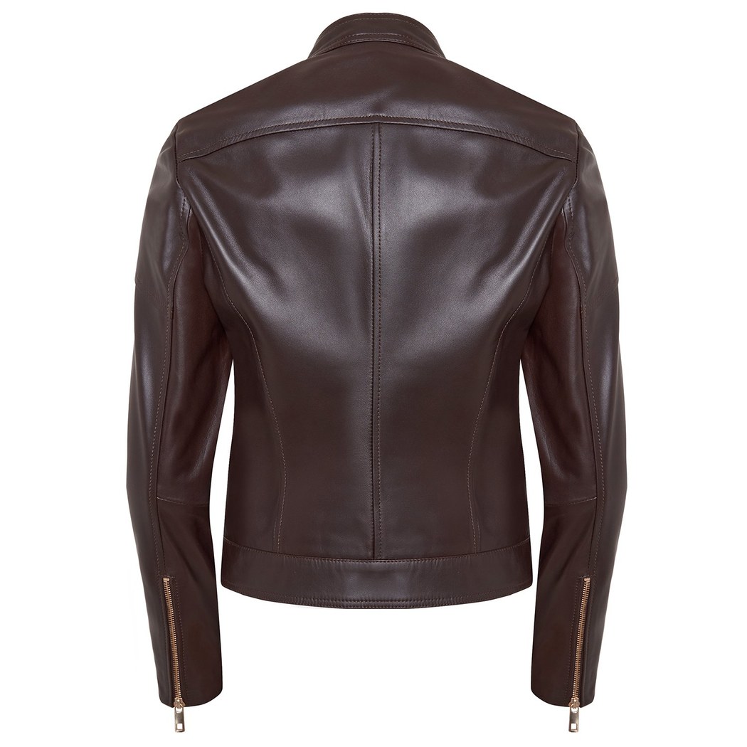 Kahve Carlina Kadın Deri Mont