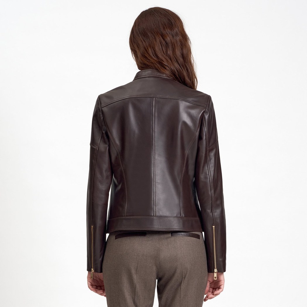 Kahve Carlina Kadın Deri Mont