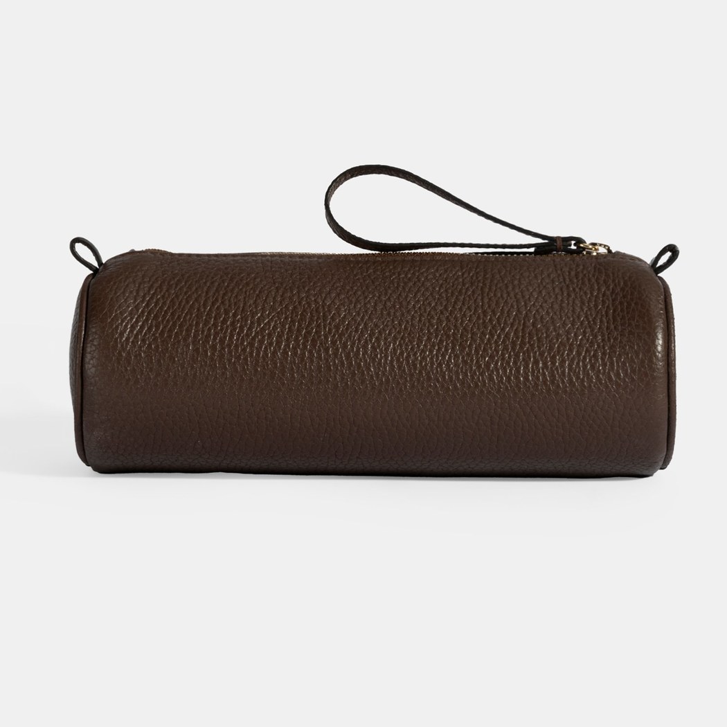 Kahve Deri Kalemlik/Tıraş/Makyaj Çantası