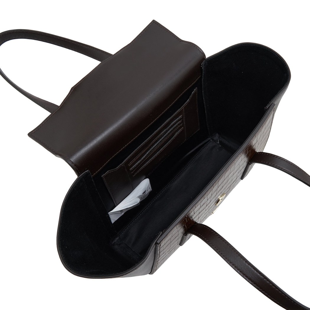 Kahve Dieb Kadın Deri El Çantası