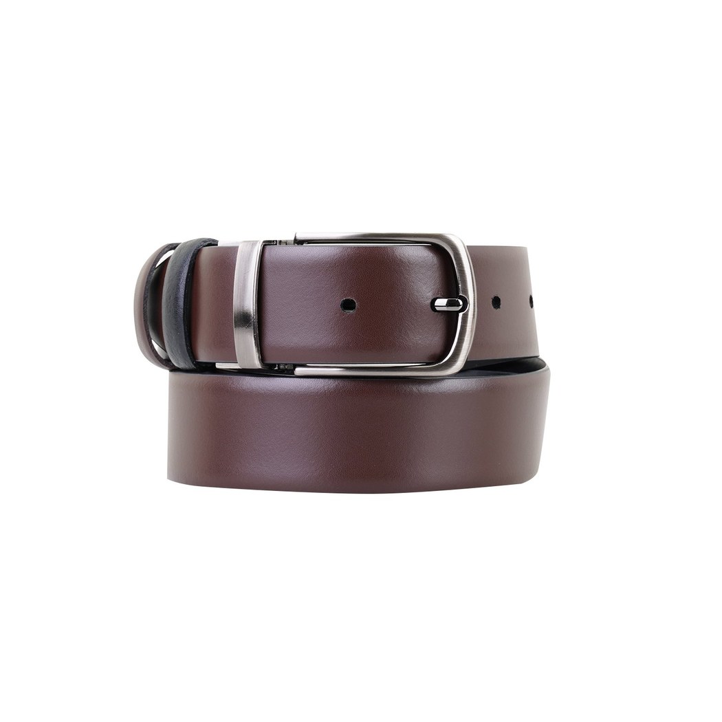 Kahve Erkek Çift Taraflı Klasik Deri Kemer