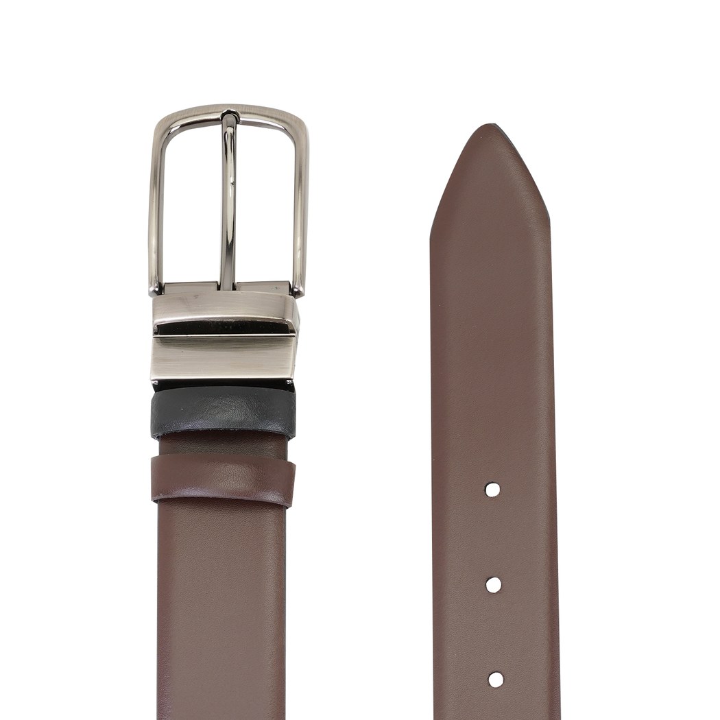 Kahve Erkek Çift Taraflı Klasik Deri Kemer