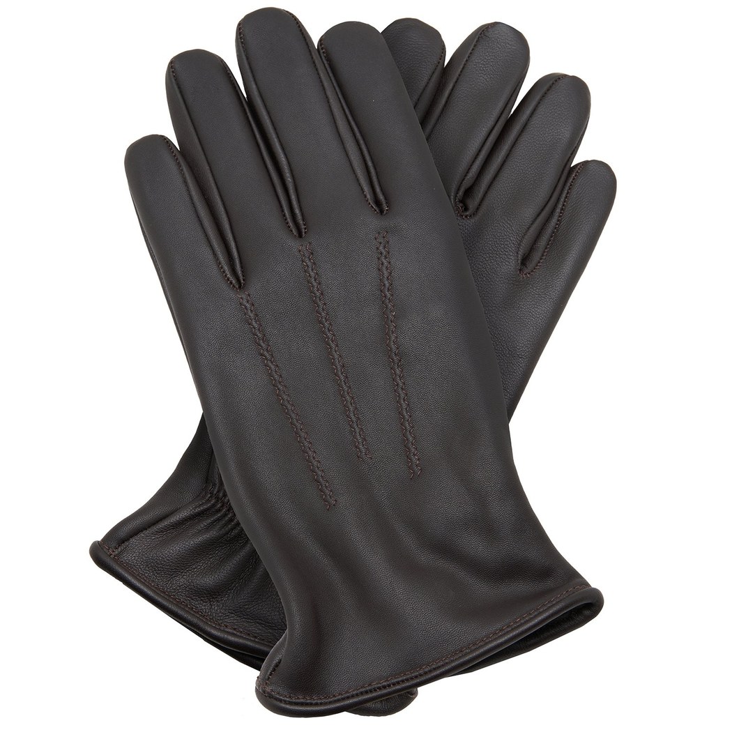 Kahve Erkek Lastikli Deri Eldiven