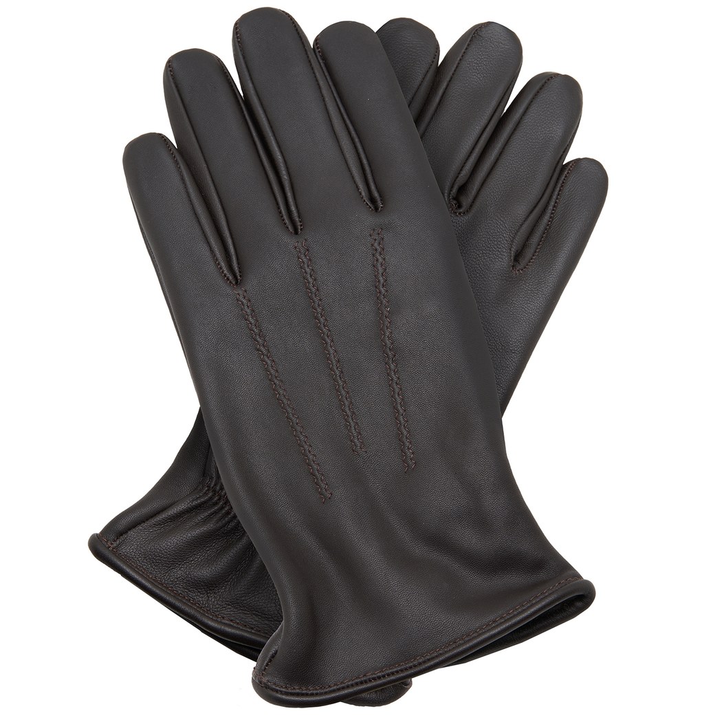 Kahve Erkek Lastikli Deri Eldiven