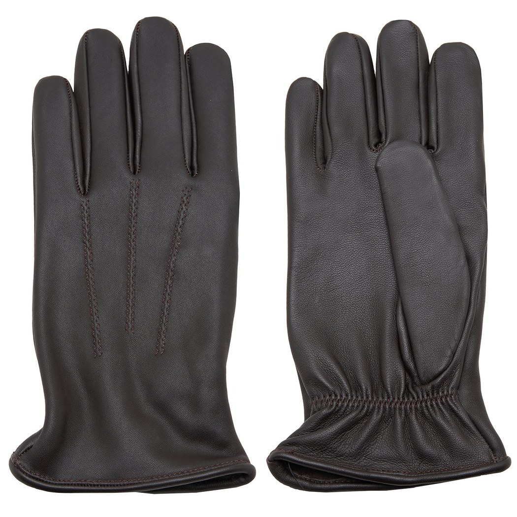 Kahve Erkek Lastikli Deri Eldiven