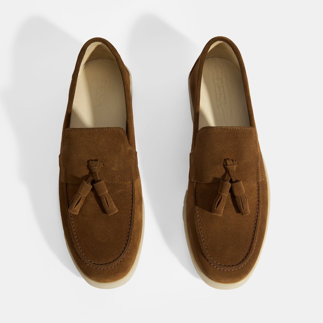 Kahve Erkek Süet Püsküllü Loafer