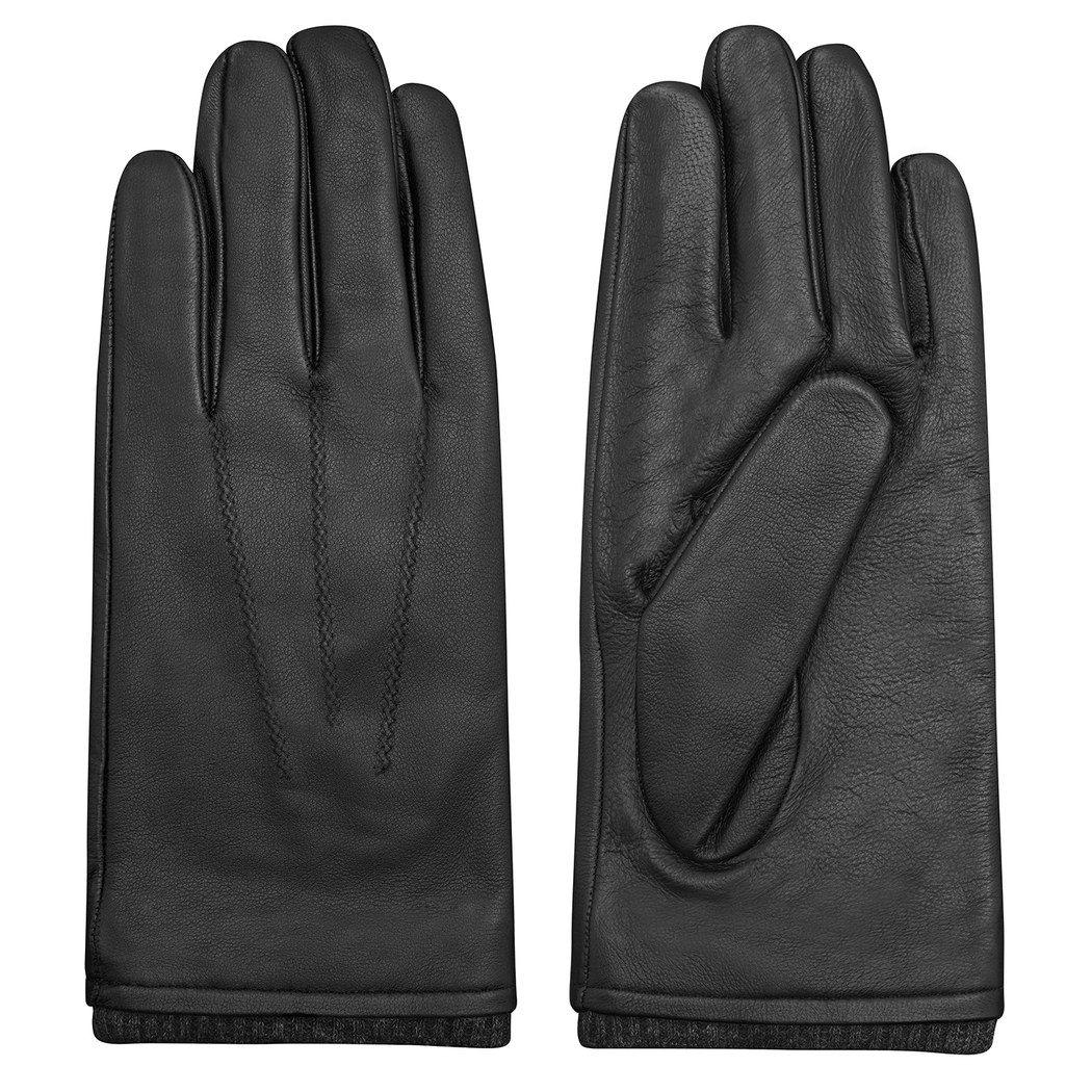 Kahve Erkek Yünlü Deri Eldiven