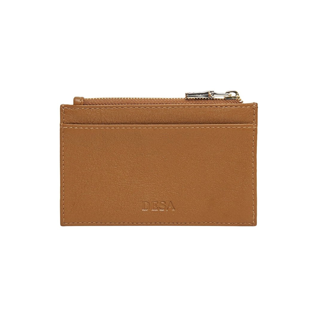 Kahve Fermuarlı Deri Kartlık