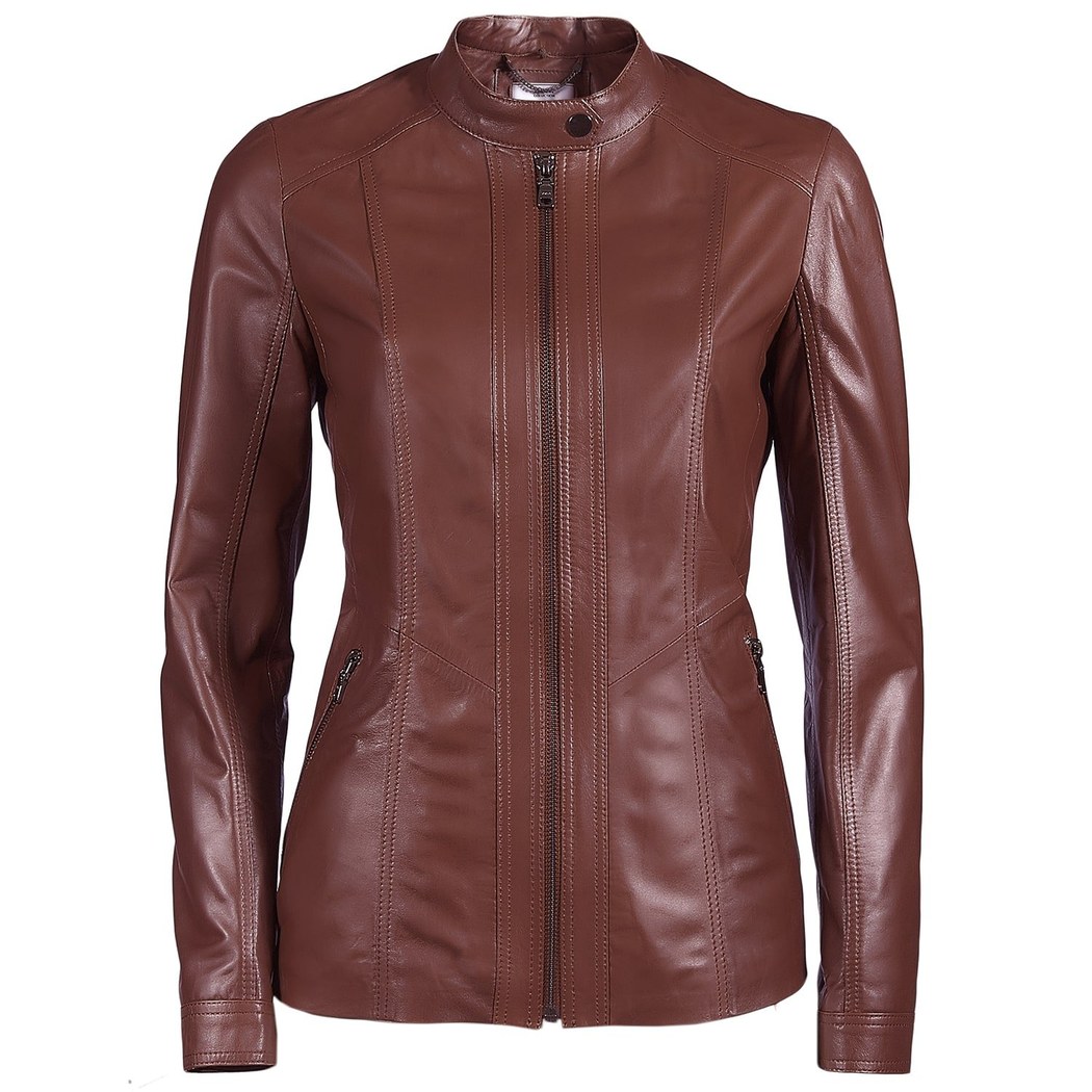 Kahve Fianna Kadın Deri Mont