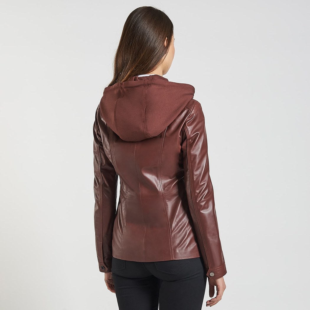 Kahve Fianna Kadın Deri Mont