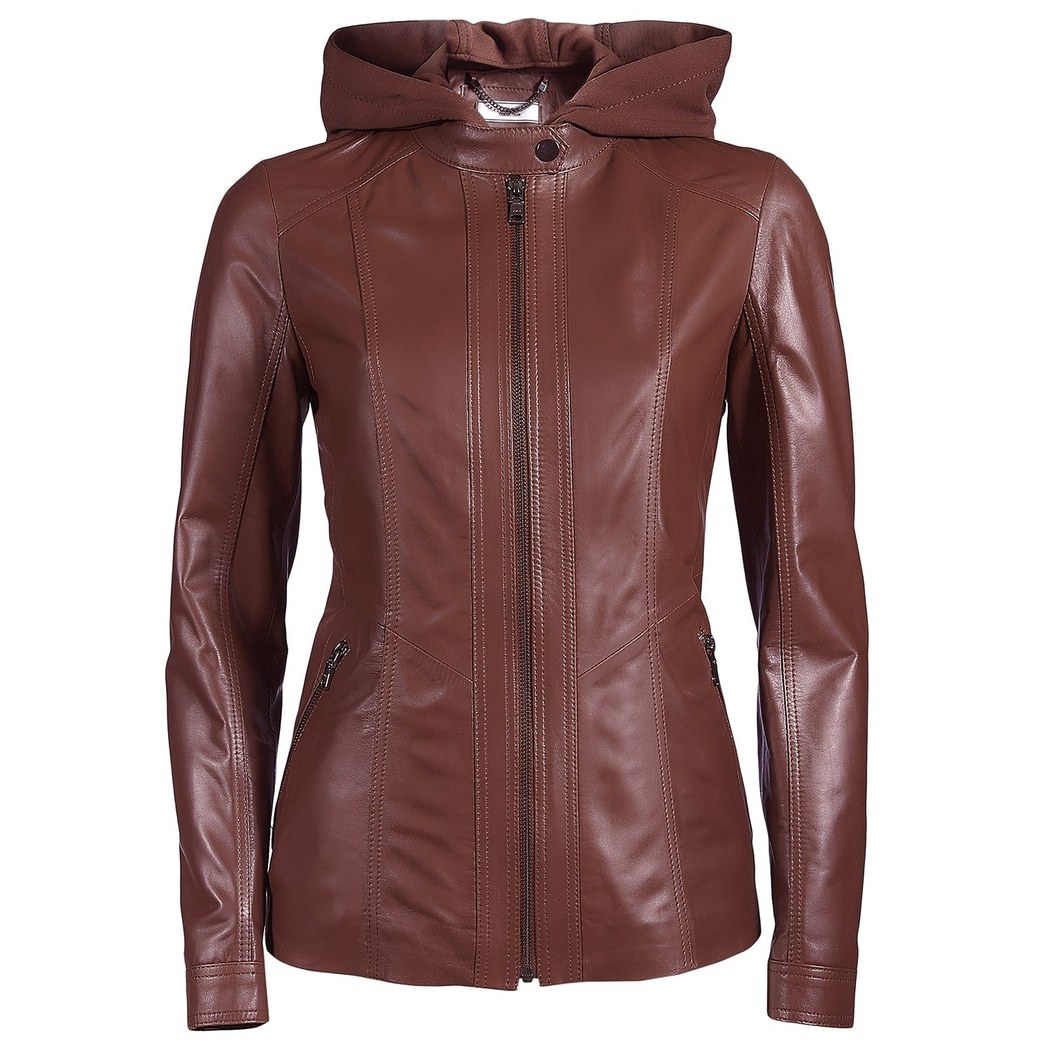 Kahve Fianna Kadın Deri Mont