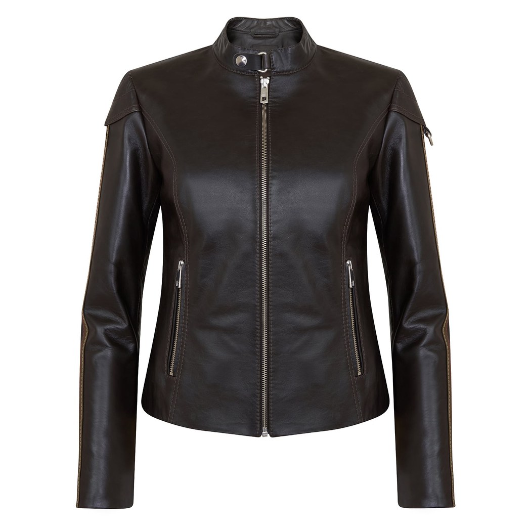 Kahve Kadın Deri Ceket