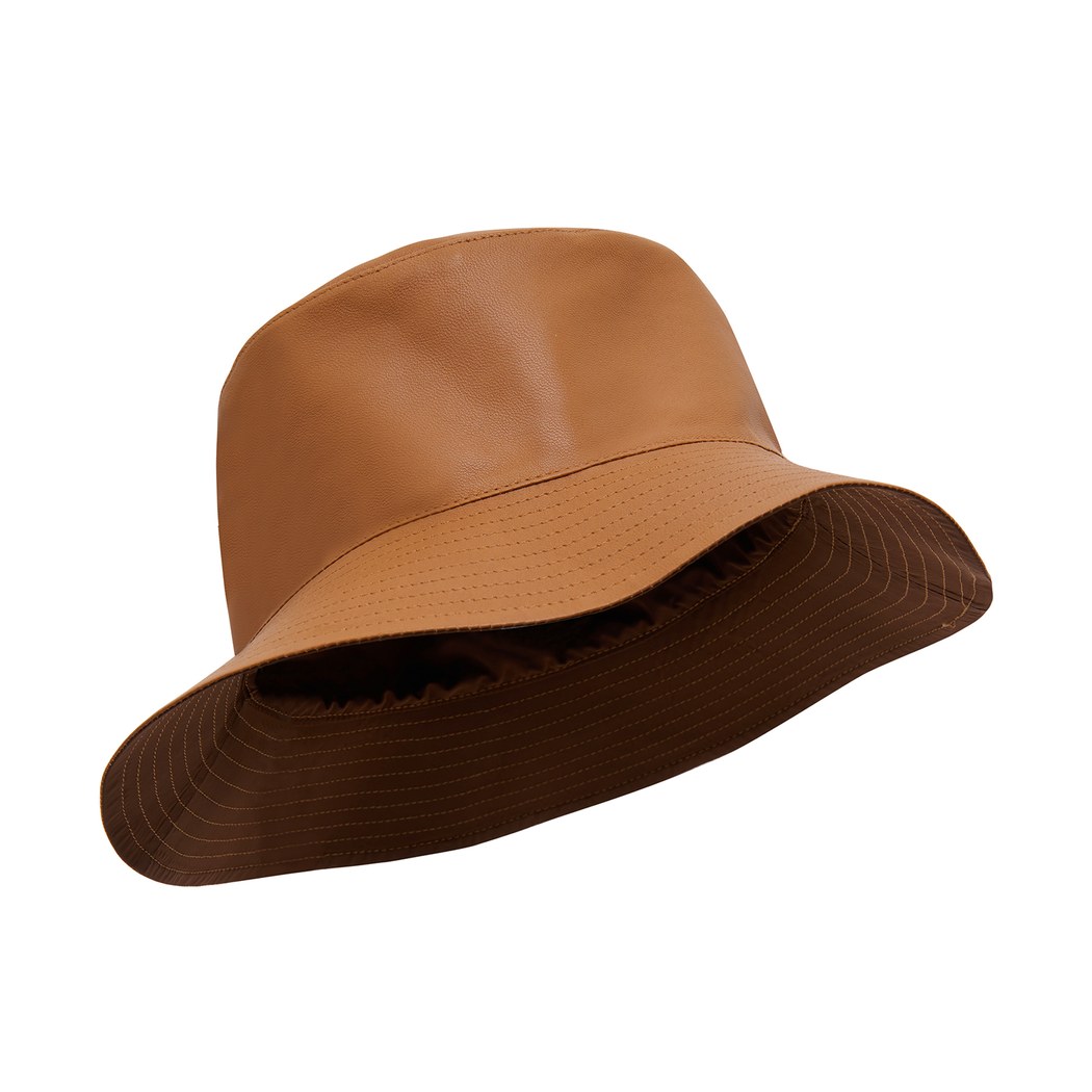 Kahve Kadın Deri Şapka