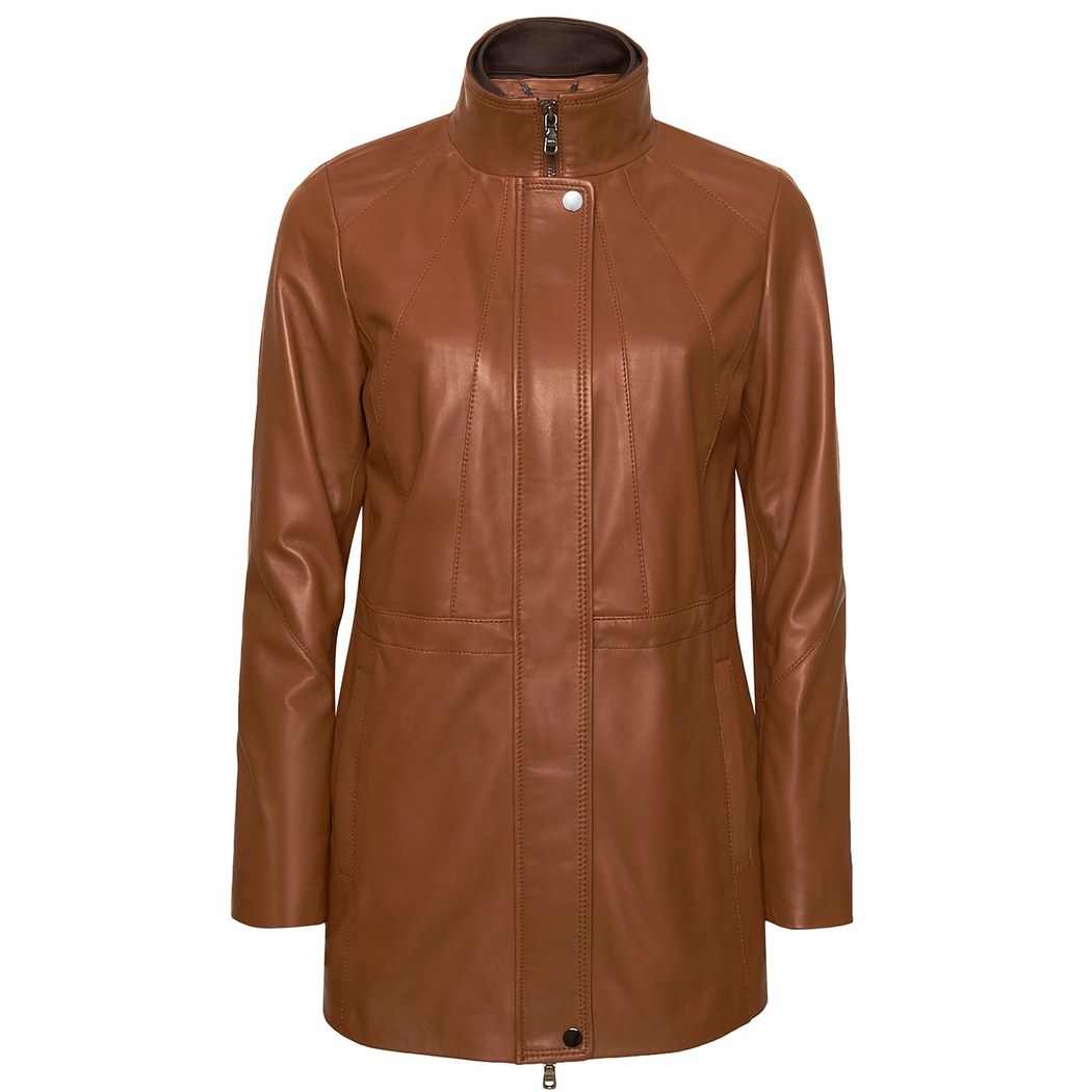 Kahve Laila Kadın Deri Mont