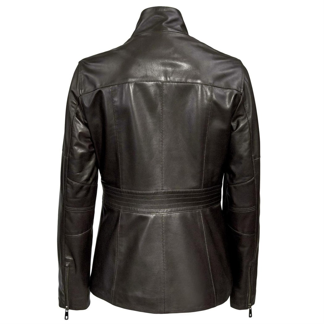 Kahve Linda Kadın Deri Kaban