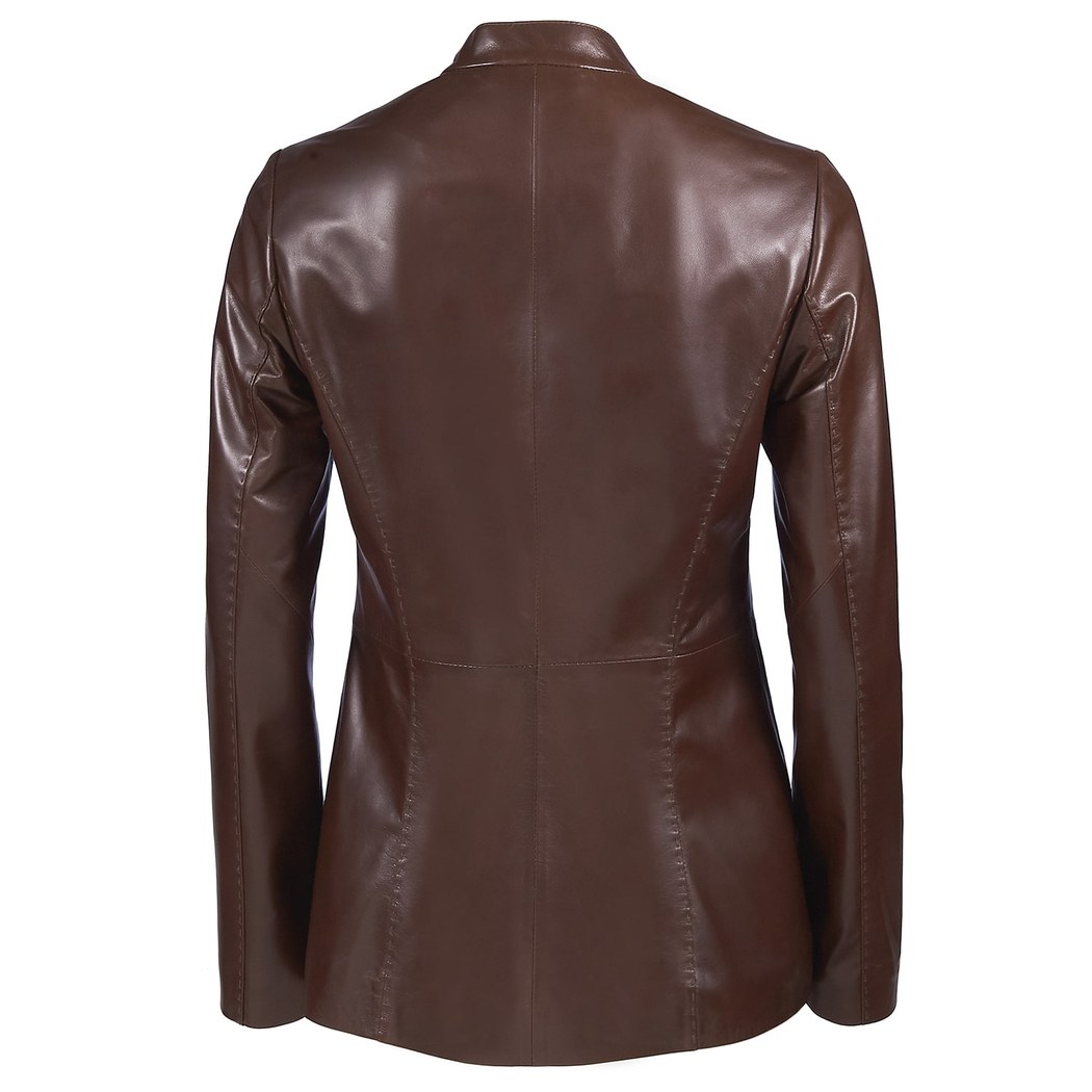 Kahve Marya Kadın Deri Ceket