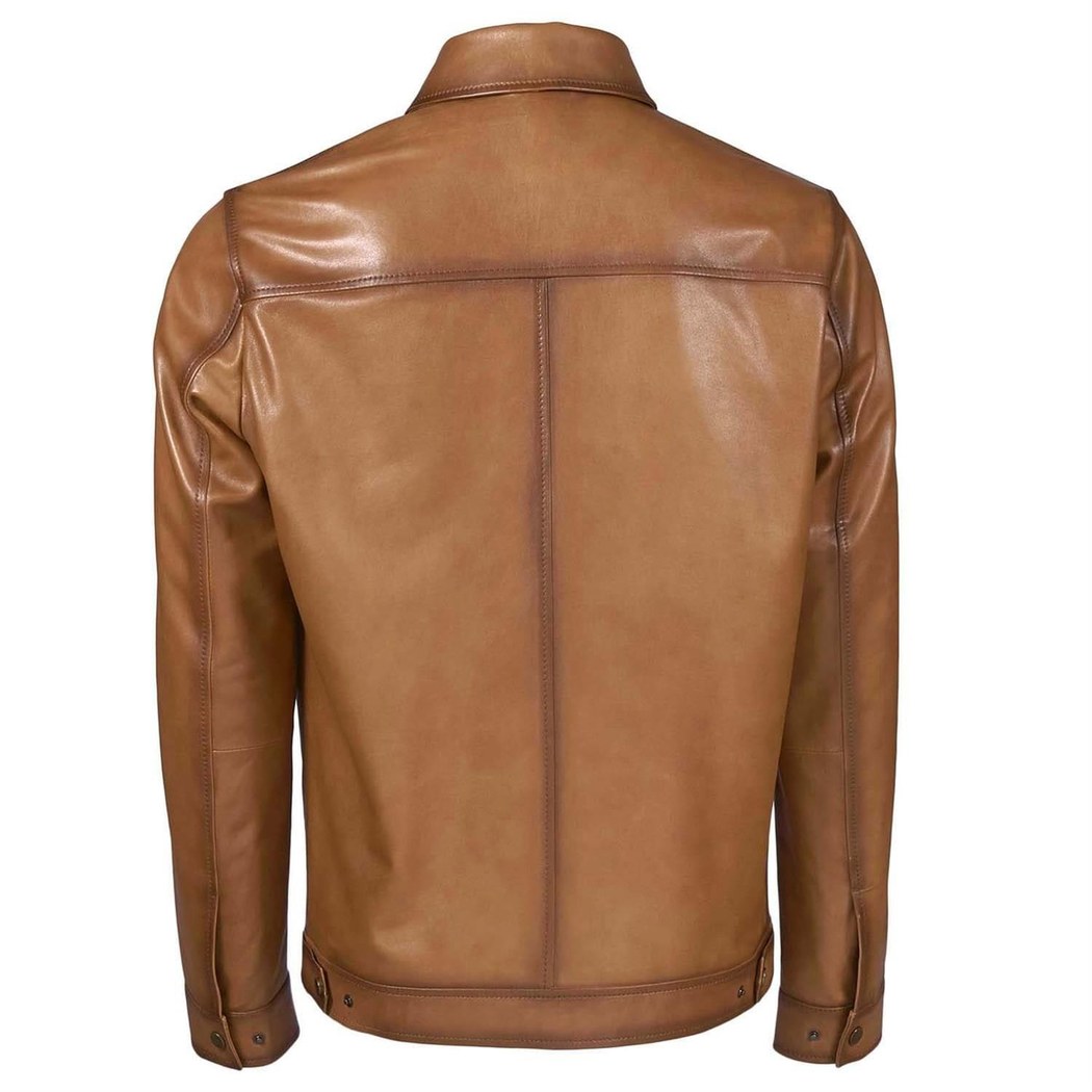 Kahve Mendes Erkek Deri Mont