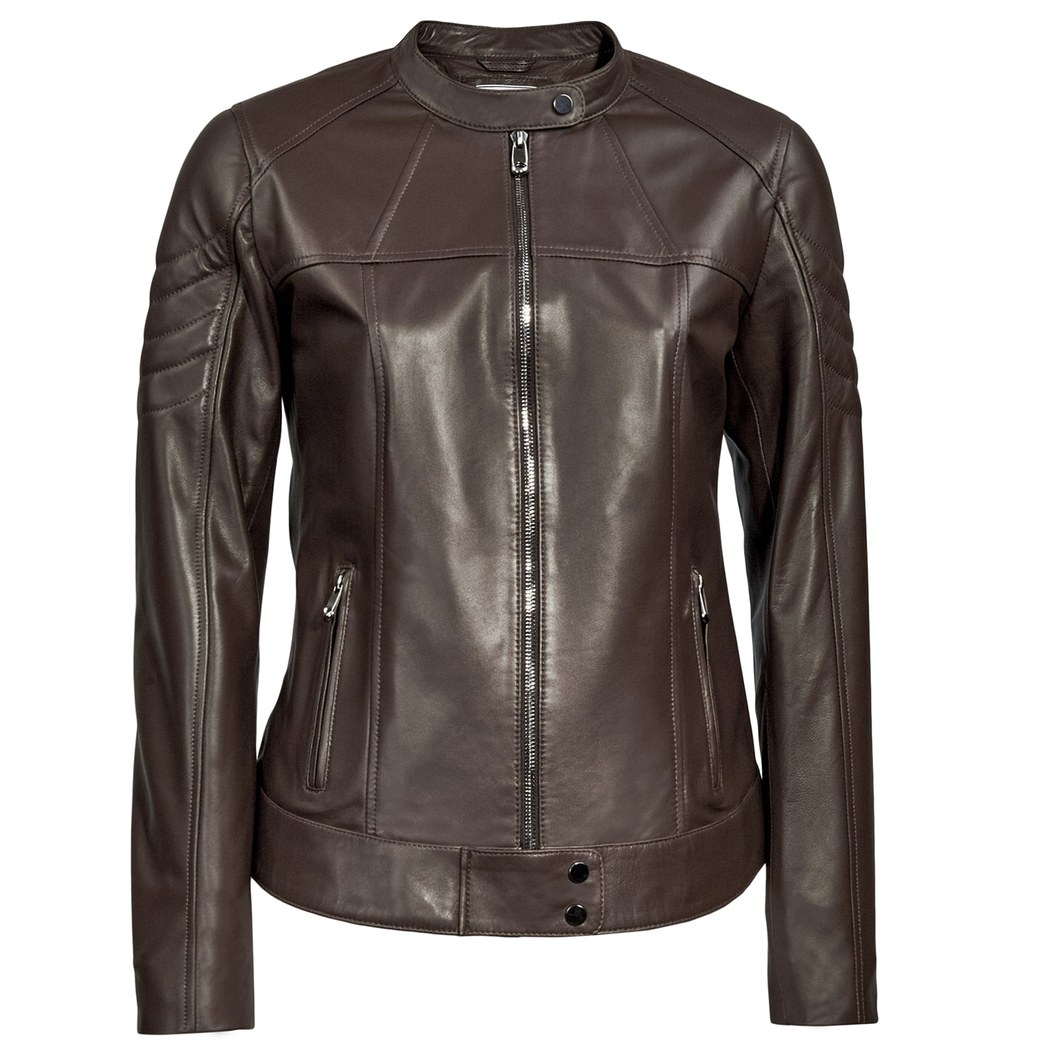 Kahve Michele Kadın Deri Mont