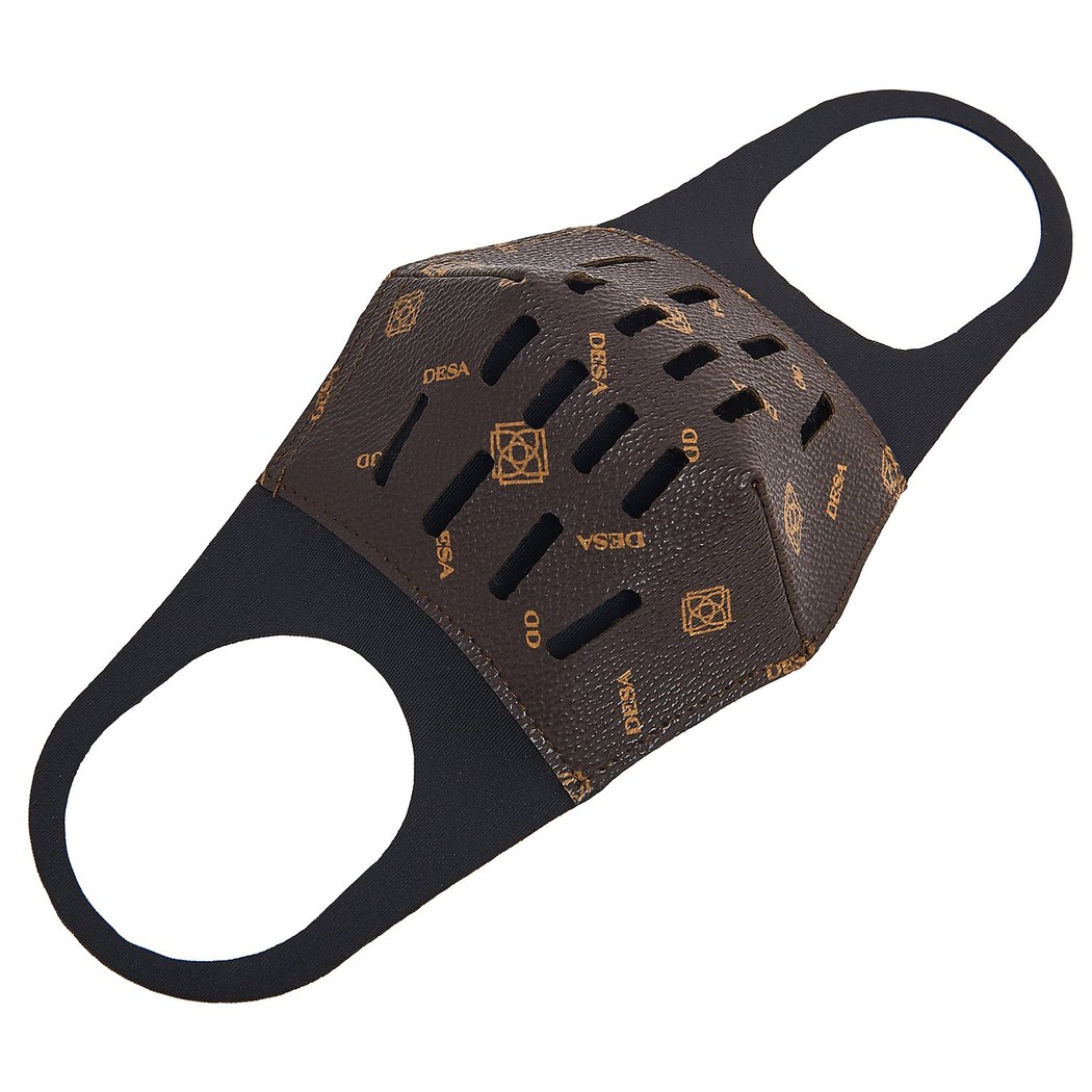 Kahve Monogram Yüz Maskesi - M