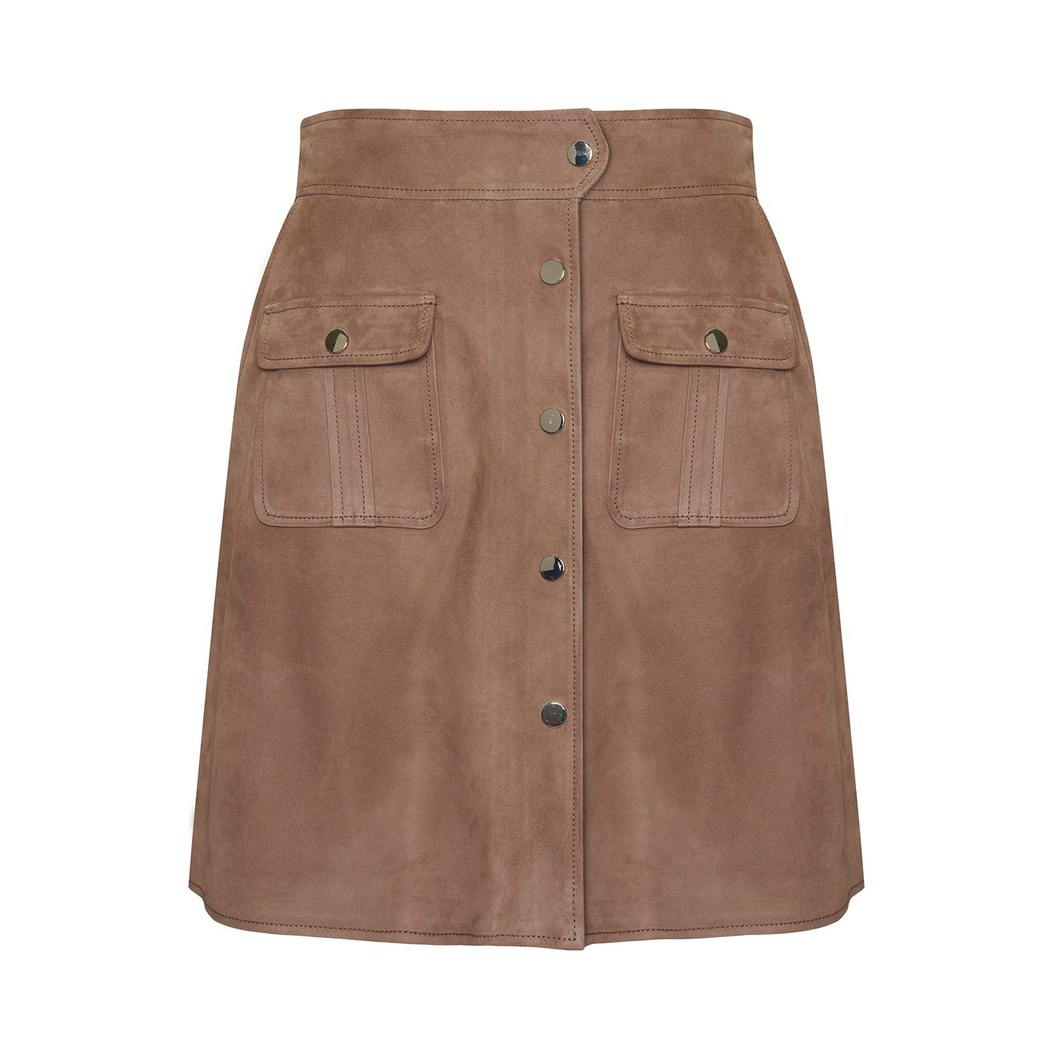 Kahve Nicci Kadın Süet Etek