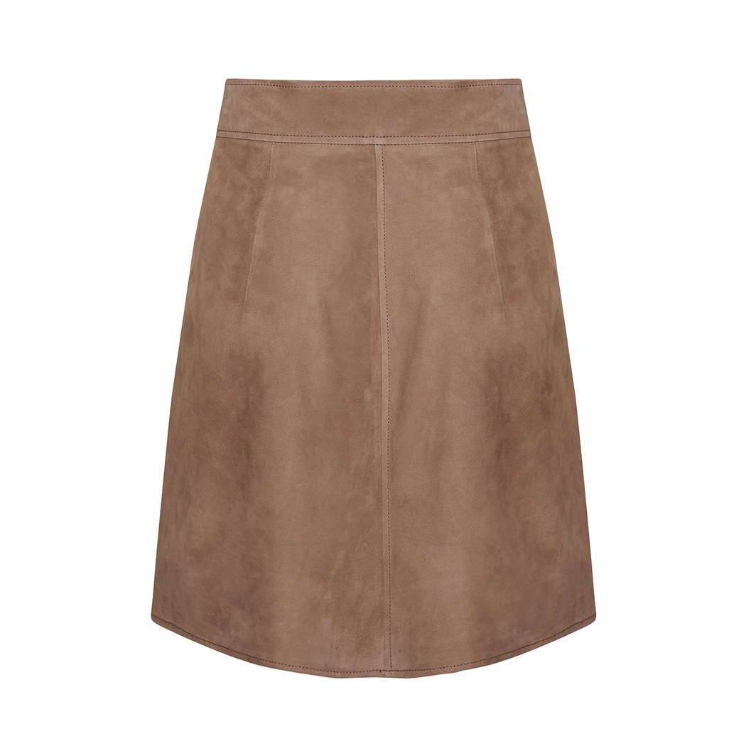 Kahve Nicci Kadın Süet Etek