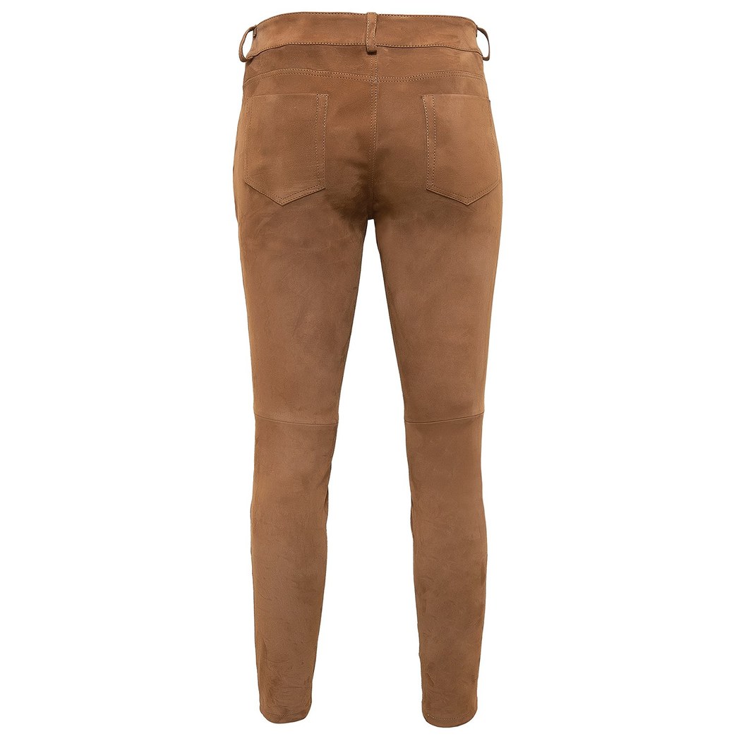 Kahve Roisin Kadın Stretch Deri Pantolon