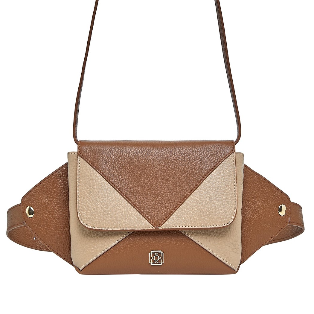 Kahve Rose Kadın Deri Bel Çantası