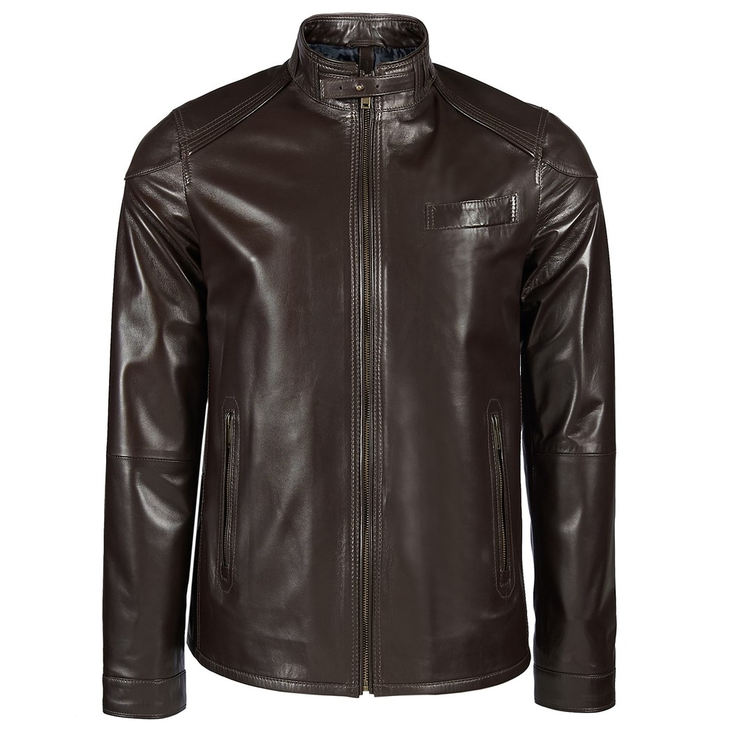 Kahve Tiago Erkek Deri Ceket