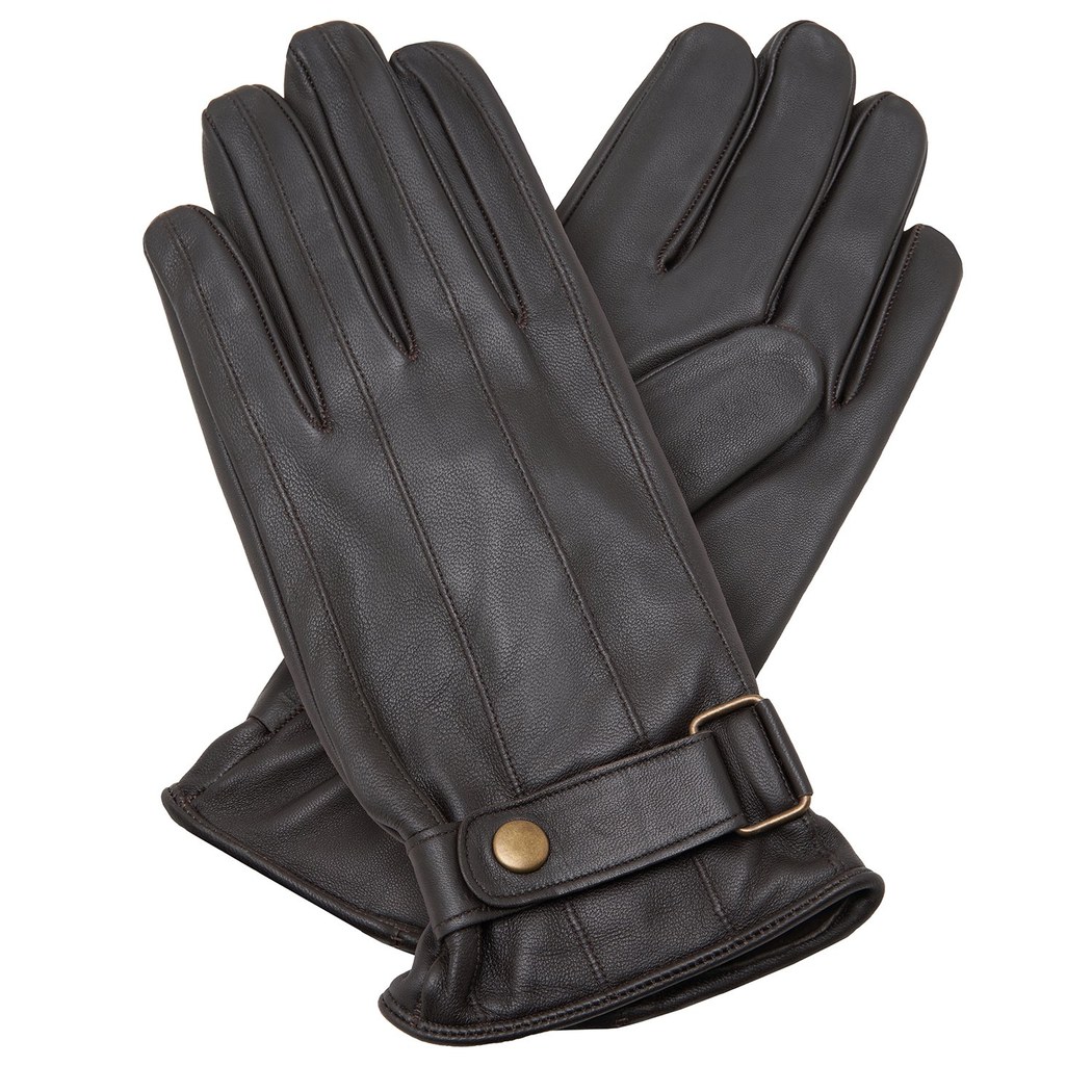 Kahve Tokalı Erkek Deri Eldiven