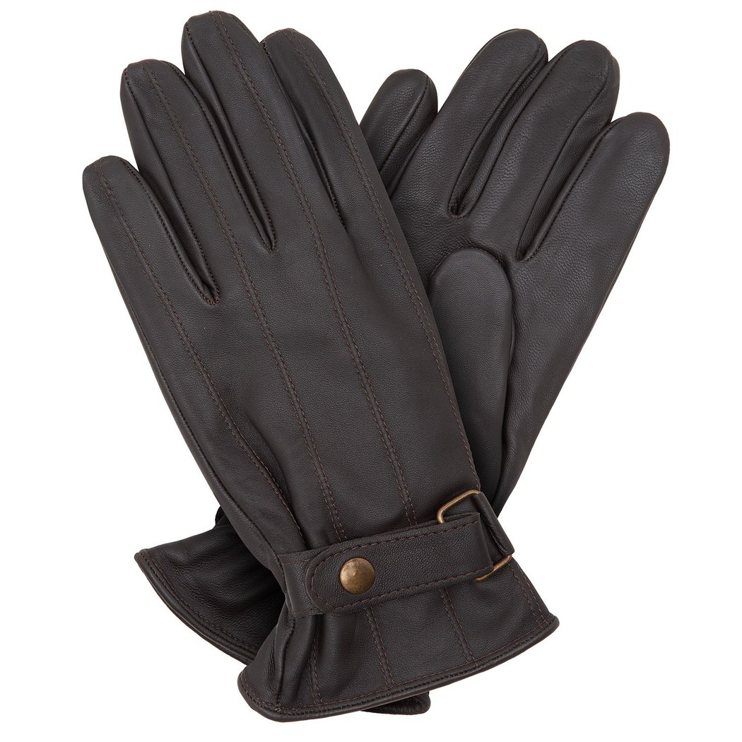 Kahve Tokalı Erkek Deri Eldiven