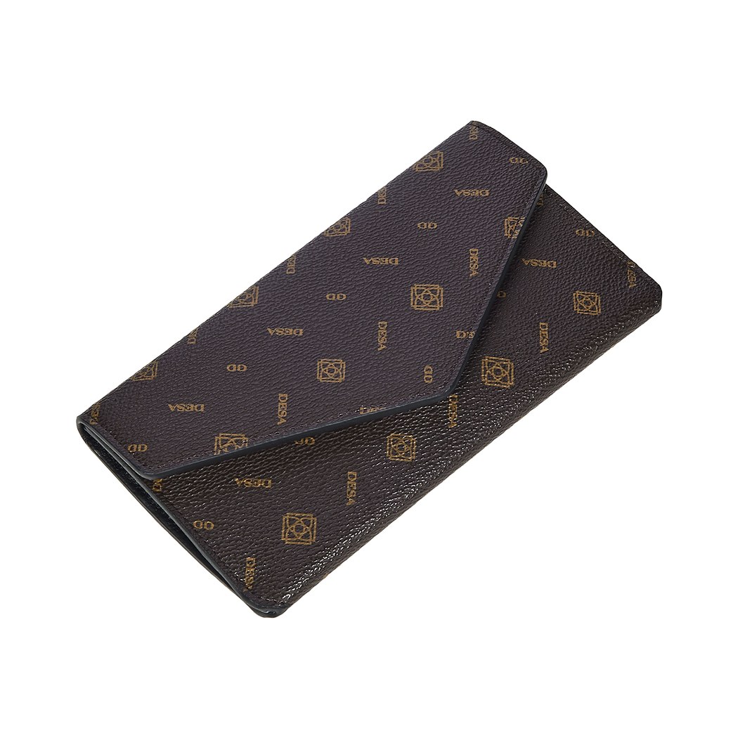 Kahve Zarf Monogram Kadın Cüzdan