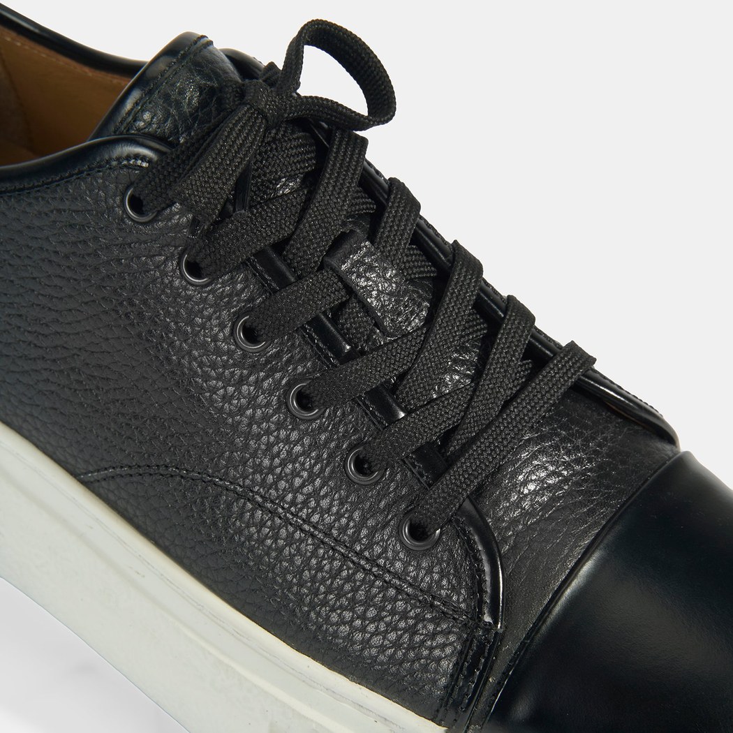 Kalinda Siyah Erkek Deri Bağcıklı Günlük Ayakkabı