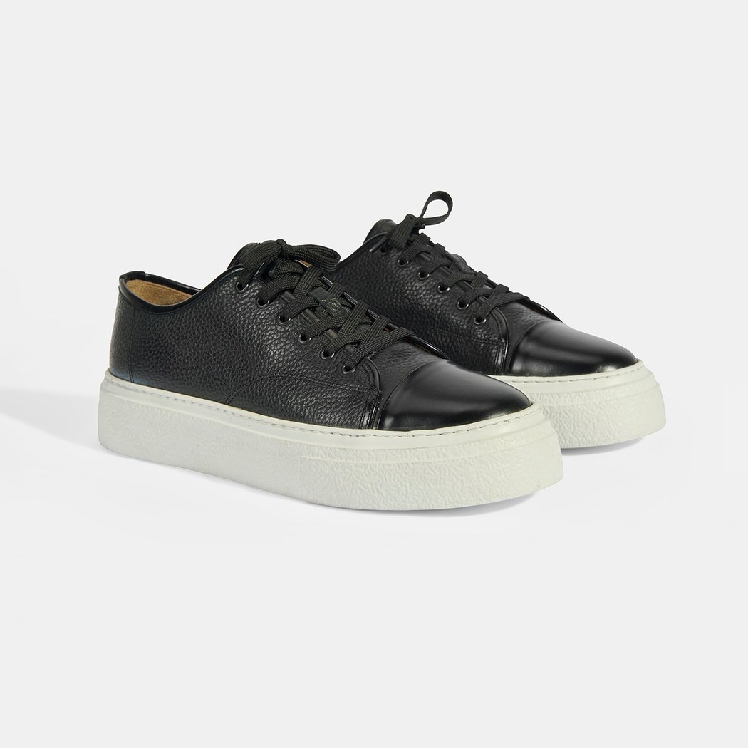 Kalinda Siyah Erkek Deri Bağcıklı Günlük Ayakkabı